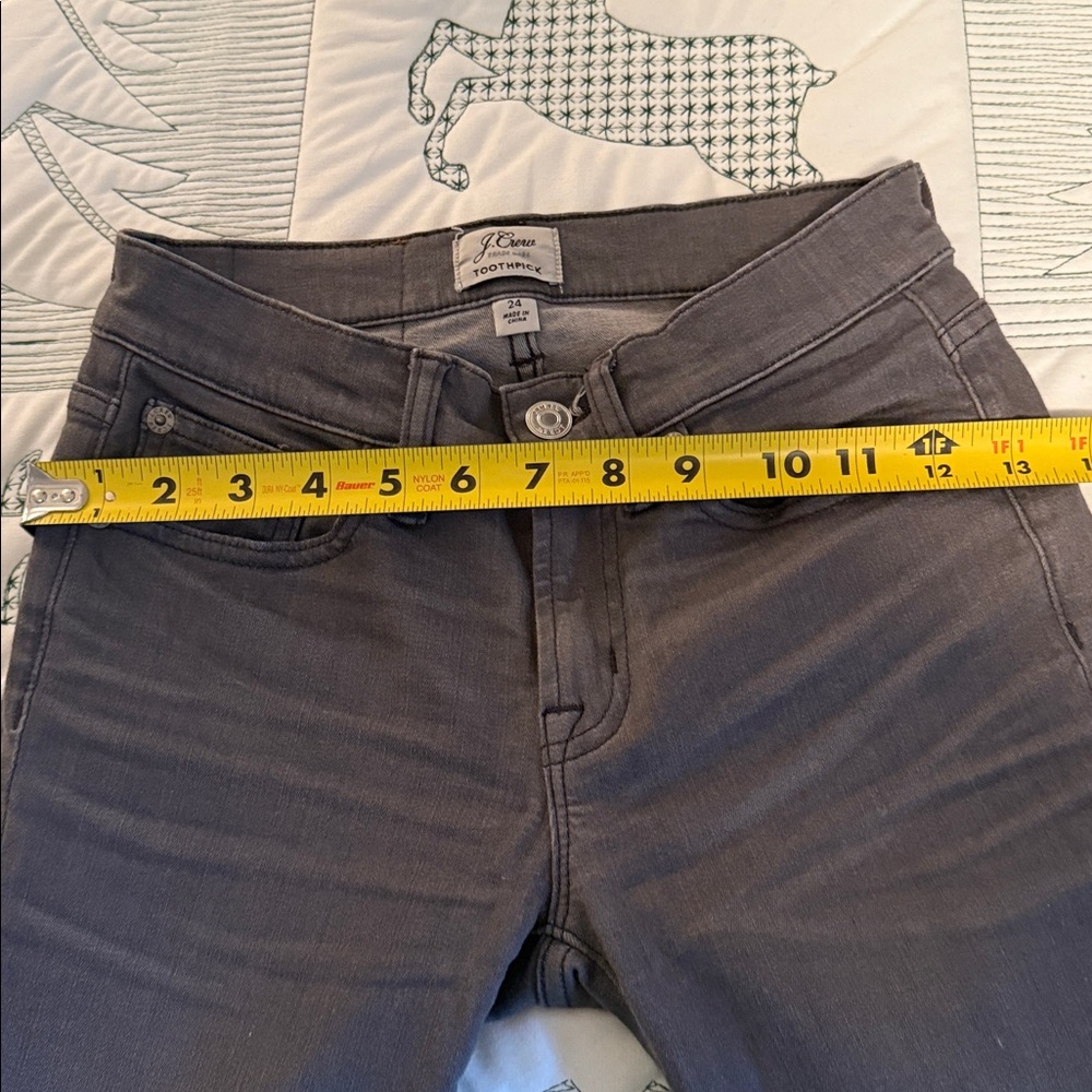J. Crew Women's Gray Toothpick Jeans-24 - Picture 7 of 12